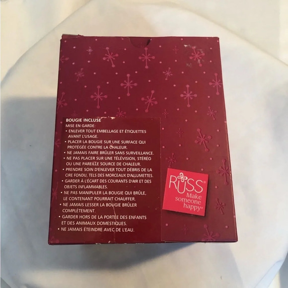 5/$25 Russ Peace In The Meadow Votive Holder Snowman With Red Robin Vintage Box - Picture 8 of 8